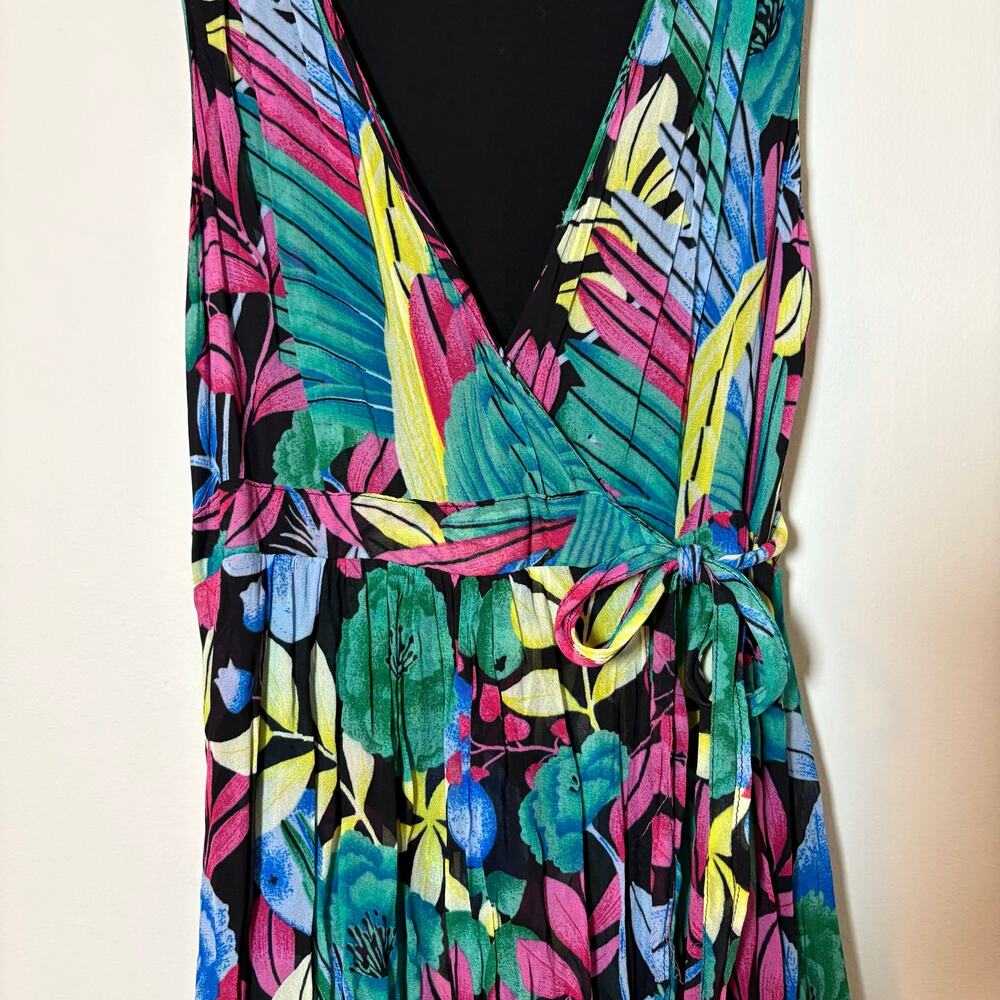 Maeve Anthropologie Boardwalk Maxi Dress 4P Floral Tropical Vacation Resort - Picture 5 of 13